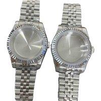 Watch Case + Strap 39mm Stainless Steel Shell for NH35/NH36 Movement Watch Cover Watchband