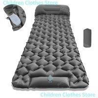 Outdoor Camping Sleeping Pad Folding Sleep Mat Beach Inflat Mattress with Pillows Ultralight Air Mat Travel Hiking New