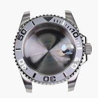 Silver Stainless Steel Yacht Design With Sapphire Crystal Water Resistant Watch Case For Nh35 Nh36 Mechanical Automatic Movement
