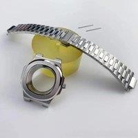 39.5mm Watch Cases Watchband Parts Sapphire Crystal Glass For Modified Nautilus NH34 NH35 NH36 NH38 Movement Dial Waterproof