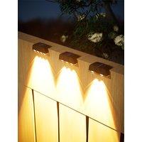 Solar Powered Wall Mounted LED Lights (2/3/4 LED) Automatic Night Lighting, Weather Resistant, Ideal for Outdoor Walls, Fences