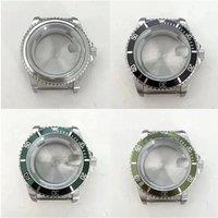 40MM Stainless Steel Watch Case Aluminum Bezel Sapphire Magnifier Accessories for 8215/8200/8205/2813 Movement