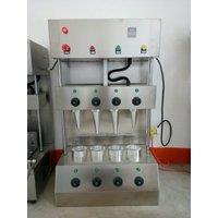 Pizza Cone Maker Machine Stainless Steel Pizzas Cones With Rotary Oven Forming Moulding Equipment 4 Moulds Umbrella Shape