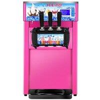 Desktop Ice Cream Machine Energy-Saving Stainless Steel 2+1 Flavors Ice Cream Machine