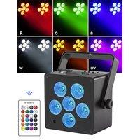 Rechargeable Stage Par Lights 6 LEDS RGBWA+UV 6IN1 Wireless Battery Par Lights LED Uplights DMX / Remote Control DJ Party Lights