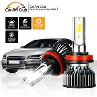 2pcs Car Headlight Bulb 12000LM 6000K H1 9005 9006 Headlamp Conversion Kits LED Car Headlight Mini Size H4 H11 H7