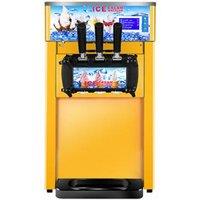 110V 220V Commercial Ice Cream Freezer Machine 3-Flavor Yogurt Maker One-Click Clean Soft Ice Cream Machine
