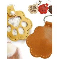 Cat Pet Hair Storage Keychain Pet Commemorative Portable Keychain Cute Cat Claw Print Storage Set