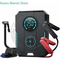 Multi-function Air Pump and Car Jumper 2 in 1 Functions Large Capacity Battery Portable Digital Car Jumper and Tire Inflators