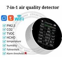 Air quality detector multifunctional CO2 odor NDIR graffiti WIFI mobile phone interconnection environment detection air tools