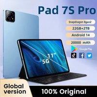 2025 Original Pad 7S Pro Tablet PC Android 14 Tablets 10.1inch Snapdragon 8 gen3 5G Dual SIM Tab 22GB+2TB 20000mAh WiFi Google