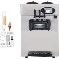Ice Cream Maker Commercial Sorbet Coolers Mobile Tricolor Flavor Sweet Cones Freezing Equipment Vending Machine