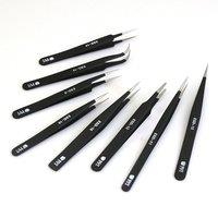 Precision Tweezers Industrial Anti Static 302 Stainless Steel Tweezers for BGA Work Repair Tools Kit DIY Hand Tools
