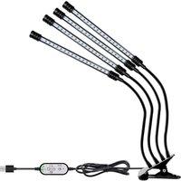 LED Plant Grow Light Full Spectrum Indoor Growth Box Potted Flower Seed Cultivation Lamp With Dimmable Timing Auto On/Off USB 5V