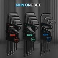 DGEV Allen Key Set£Allen Hex Wrench Screwdriver Set With Sleev Universal Torque Long Metric,for Motorcycles, Bicycles