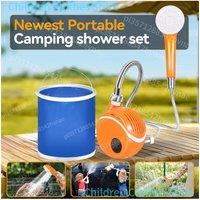 Portable Outdoor Shower Set,Camping Shower Pump RV Outdoor Showe Kit Camp Shower 2000MAH Lithium Battery ShowerKit