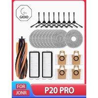 For JONR P20 PRO / T5 Pro Robot Vacuum Cleaner Accessories Main Side Brush Hepa Filter Mop Cloth Dust Bag Replacement