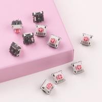 JKDK XCJZ Outemu Butterfly Silent Switch Pink And Gray Linear 5Pins 42g POM Hot-Swap For Custom Mechanical Keyboard MX Switch PC