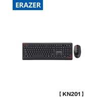 Erazer KN201 The wireless keyboard and mouse set has a mouse with three - level adjustable DPI, ergonomic design, and a 104 - ke