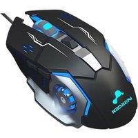Kadaen K20 Wired Gaming Mouse Four-Speed Adjustable PDI Up to 2400 Rainbow Breathing Backlight Ambient Microswitch