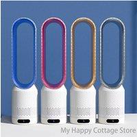 Low-noise 20-inch Bladeless Fan Remote Control Negative Ion Mute Desktop Electric Fan Floor Household Air Conditioning Tower Fan