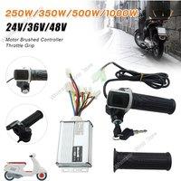 Electric Bike Bicycle Scooter Accessories Motor Brushed Controller & Throttle Twist Grip 24V 36V 48V 250W 350W 500W