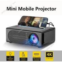 MINI Projector Home Cinema Theater Portable 3D LED Video Projectors Game Laser Beamer 4K 1080P Via HD Port Smart TV BOX