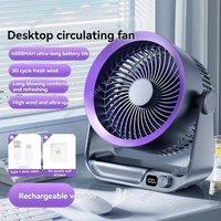 New 100-Speed Silent USB Rechargeable Desktop Air Circulation Fan, Quiet and Wall-Mountable, Perfect For Dorms Offices Home