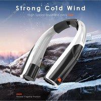 Portable neck fan, six wind speeds (Max: 8000 rpm), 6000mAh battery - up to 20 hours extremely strong life, for home/office/trav