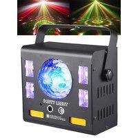 DJ Party Light 4IN1 Effect Magic Ball Laser Light Projector LED Purple Light LED UV Light Stage Strobe Light With Remote Control