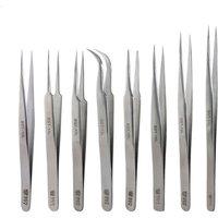 Anti-static Tweezers Stainless Steel Forceps Eyelash Extension Tweezers Electronic Phone Logic Board Maintenance Tweezers