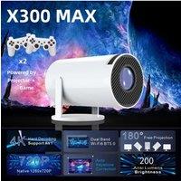 Android 11 Gaming Projector P30MAX 64GB TF Card Wireless Gaming Controller Dual WIFI 1280*720P Home Theater Portable Projector