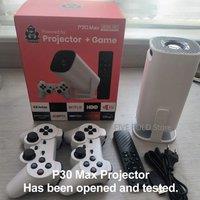 P30 Max Projector,Retro Video Game Consoles,Quad-core 64 bit ARM Cortex-A53,1280*720P 150 ANSI, Android 11 Dual Wifi6 BT5.4