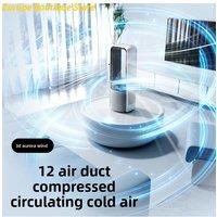 Desk Fan Bladeless 120 Oscillating Fan Rechargeable Quiet with Night Light Smart LED Touch Control 9H Timer Auto Display Off