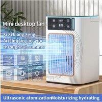 Mini Desktop Humidifying Air Conditioner Fan Usb Rechargeable Portable Desktop Mist Spray Cooling Fan for Home, Dorm, or Office