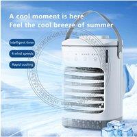 Portable Humidifier Fan Mini Air Cooling Fan USB Electric Conditioners Fan with LED Night Light for Home Air Cooling Humidifier