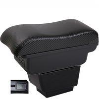 Skoda New Fabia Armrest box central console storage case driver elbow support carbon fibre