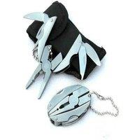 Portable Stainless Steel Multi-Tool Pliers Knife Keychain Screwdriver - Perfect For Outdoor Use!