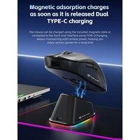 DARK ALIEN X11 Pro Wireless Mouse,Bluetooth/2.4G/wired Tri-Mode Mouse ,PAW3311 RGB Magnetic charging dock Gaming Mouse