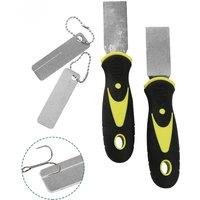 Knife Sharpener Outdoor Fishing Knife Sharpener Tool Double-Sided/Single-Sided Handle Fish Hook Grinding Blade Accessory