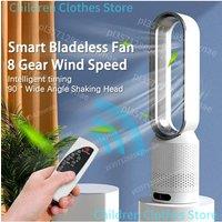 2025 Air Purification Circulation Bladeless Ultra-Quiet Dormitory Desk Floor Electric Fan Tower Fan Bladeless Room Fan