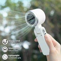 Mini Turbine Fan Portable Fan Handheld USB Charging Desktop Camping Mountaineering Portable Neck Hanging Small Fan