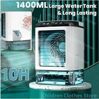 Air Conditioner Portable Fan Desktop Dual Spray Ultrasonic Atomization 3-Speed Mute Air Cooler Night Light Electric Fan for Home
