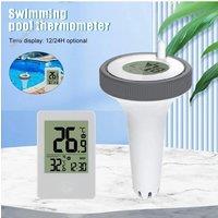 Floating Digital Pool Thermometer Wireless Outdoor Pool Thermometer Swimming Pool Bath Water Spas Aquariums Remote Time Clock