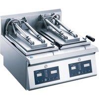 3000W Electric Fried Gyoza Cooker Dumpling Pan Fried Fryer Grill Griddle Cooker Pot Automatic Dumpling Frying Machine