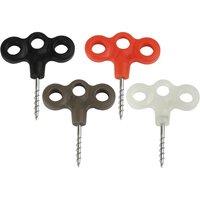 2Piece Camping Deck Threaded Nail With 3 Hole Outdoor Camping Tent Windproof Rope Fixing Nail