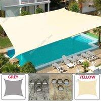3x5m3x6m4x5m Waterproof Sunshade 300D Shade Protection Shade Sail Awning Camping Shade Cloth Large Outdoor Canopy Garden Yard