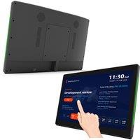 Wall mounted tablet pc 15.6, Android PoE tablet with LED indicator, RK3288, wifi, RJ45, BT, Camera, Mic, Speakers, Black