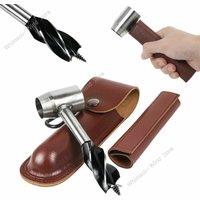 Auger Drill Bits Outdoor Survival Punch Tool Camping Bushcraft Manual Hole Maker Wrench Wood Drill Core Woodworking