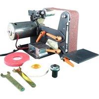 220V Mini Electric Belt Sander Grinding Wheel Machine Belt Sander DIY Polishing Grinder Tool Edge Grinder
